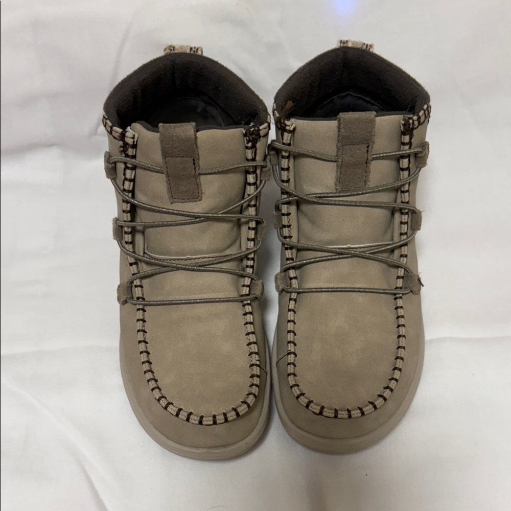 Hey Dude Women's Lace-Up Boots in Beige